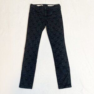 Pilcro and the Letterpress Stet black paisley printed skinny stretch denim jeans